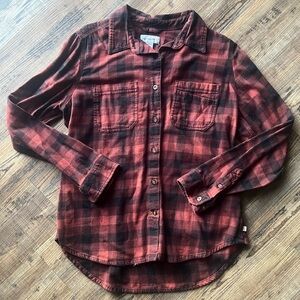 Carhartt Red and Black Button Down Shirt